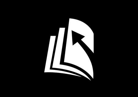 Creative Book Concept Logo Design Template, Education Logoのイラスト素材