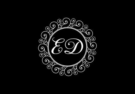 E D Initial Letter Logo design vector template, Graphic Alphabet Symbol for Corporate Business Identityのイラスト素材