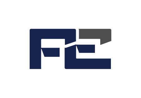 Initial Monogram Letter FE Logo Design Vector Template. FE Letter Logo Designのイラスト素材