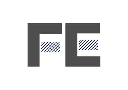 Initial Monogram Letter FE Logo Design Vector Template. FE Letter Logo Designのイラスト素材