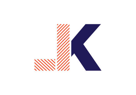 Initial Monogram Letter L  K Logo Design Vector Template. LK Letter Logo Designのイラスト素材
