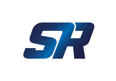 Initial Monogram Letter SR Logo Design Vector Template. Graphic Alphabet Symbol for Corporate Business Identityのイラスト素材