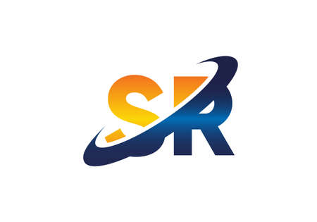 Initial Monogram Letter SR Logo Design Vector Template. Graphic Alphabet Symbol for Corporate Business Identityのイラスト素材
