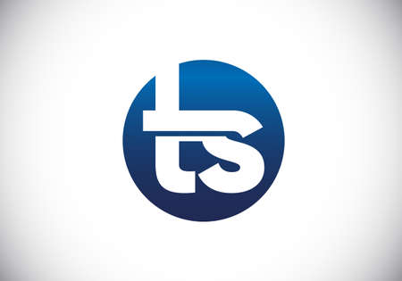Initial Monogram Letter T S Logo Design Vector Template. Graphic Alphabet Symbol for Corporate Business Identityのイラスト素材
