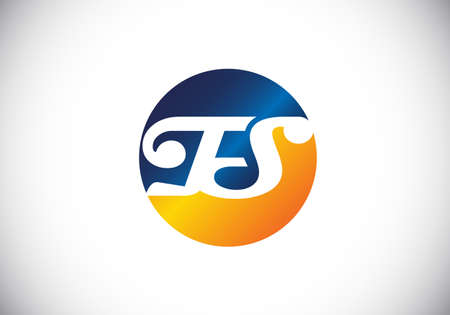 Initial Monogram Letter T S Logo Design Vector Template. Graphic Alphabet Symbol for Corporate Business Identityのイラスト素材