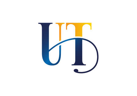 Initial Monogram Letter U T Logo Design Vector Template. Graphic Alphabet Symbol for Corporate Business Identityのイラスト素材