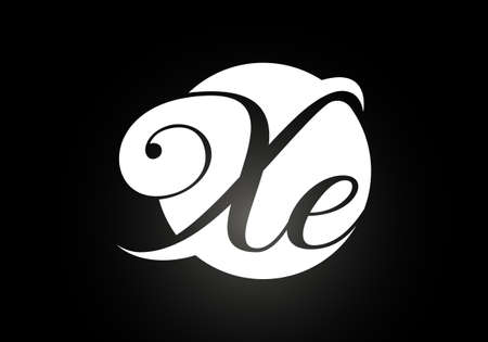 Initial Monogram Letter X E Logo Design Vector Template. X E Letter Logo Designのイラスト素材