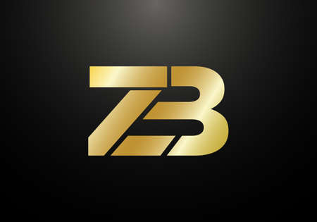 Initial Monogram Letter Z B Logo Design Vector Template. Graphic Alphabet Symbol for Corporate Business Identityのイラスト素材