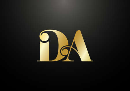 Initial Monogram Letter DA Logo Design Vector Template. DA Letter Logo Designのイラスト素材