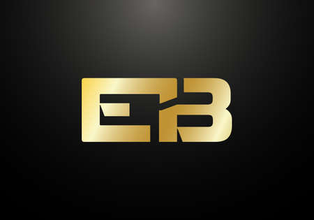 Initial Monogram Letter E B Logo Design Vector Template. E B Letter Logo Designのイラスト素材