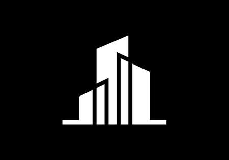 Real estate vector logo design, Building logo design, Real estate vector logo template, Logo for a property, Abstract home logoのイラスト素材