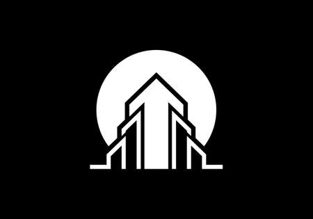 Real estate vector logo design, Building logo design, Real estate vector logo template, Logo for a property, Abstract home logoのイラスト素材