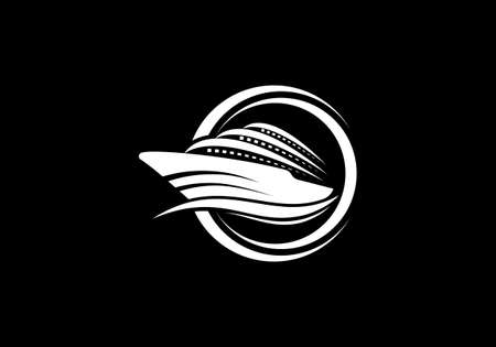 Ship Logo, cruise ship Logo Design Vector template, Boat sign symbolのイラスト素材