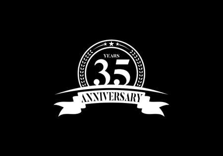 Anniversary logo template Vector design birthday celebration, Design for booklet leaflet magazine brochure poster web invitation or greeting cardのイラスト素材