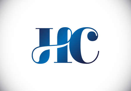 Initial Monogram Letter H C Logo Design Vector Template. HC Letter Logo Designのイラスト素材