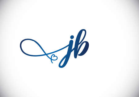 Initial Monogram Letter J B Logo Design Vector Template. JB Letter Logo Designのイラスト素材