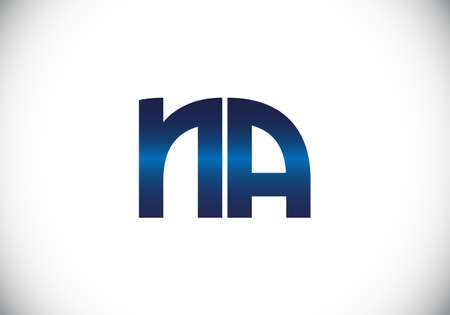 Initial Monogram Letter N A Logo Design Vector Template. N A Letter Logo Designのイラスト素材