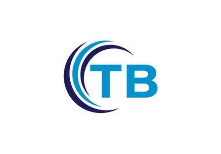 Initial Monogram Letter T B Logo Design Vector Template. T B Letter Logo Designのイラスト素材