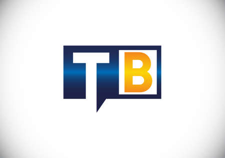 Initial Monogram Letter T B Logo Design Vector Template. T B Letter Logo Designのイラスト素材