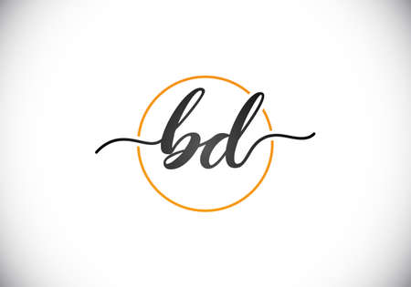 Initial Monogram Letter B D Logo Design Vector Template. B D Letter Logo Designのイラスト素材