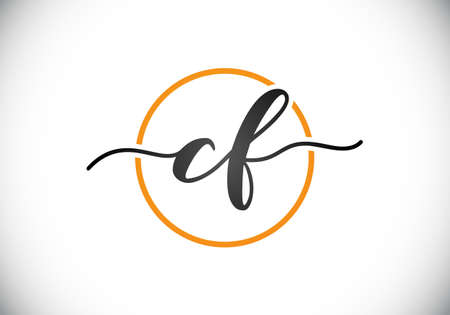 Initial Monogram Letter C F Logo Design Vector Template. C F Letter Logo Designのイラスト素材