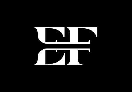 Initial Monogram Letter E F Logo Design Vector Template. E F Letter Logo Designのイラスト素材