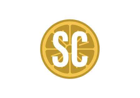 Initial Monogram Letter S C Logo Design Vector Template. S C Letter Logo Designのイラスト素材