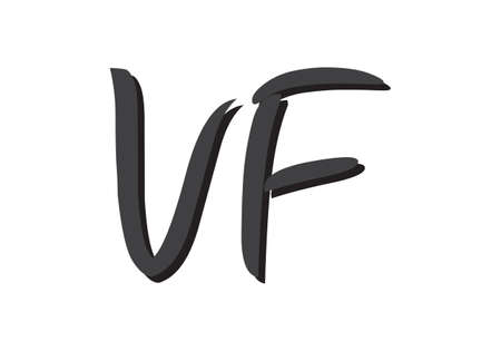 V F Letter Logo Design. Creative V F Letters icon vector.のイラスト素材