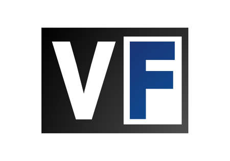 V F Letter Logo Design. Creative V F Letters icon vector.のイラスト素材
