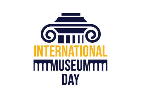 International Museum Day Vector illustration. Museum sign with lettering on a white background.のイラスト素材