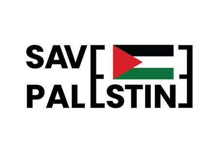 Save Palestine freedom vector flag green black red abstract design. Save Palestine illustration.のイラスト素材