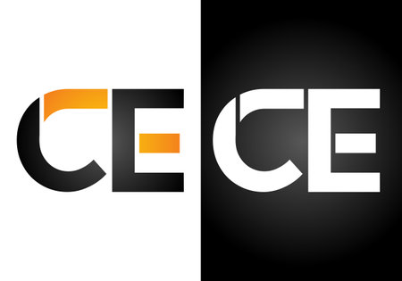 Initial Monogram Letter C E Logo Design Vector Template. C E Letter Logo Designのイラスト素材