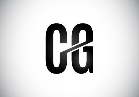 Initial CG Letter Logo With Creative Modern Business Typography Vector Template. Creative Abstract  Monogram Letter CGのイラスト素材