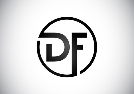 Initial DF Letter Logo With Creative Modern Business Typography Vector Template. Creative Abstract  Monogram Letter DFのイラスト素材