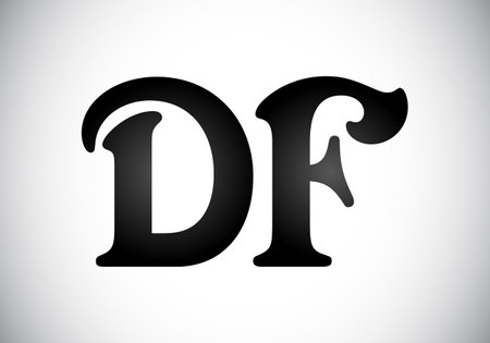 Initial DF Letter Logo With Creative Modern Business Typography Vector Template. Creative Abstract  Monogram Letter DFのイラスト素材