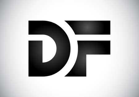 Initial DF Letter Logo With Creative Modern Business Typography Vector Template. Creative Abstract  Monogram Letter DFのイラスト素材