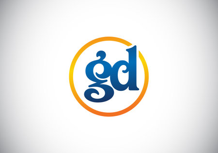 Initial GD Letter Logo With Creative Modern Business Typography Vector Template. Creative Abstract  Monogram Letter GDのイラスト素材