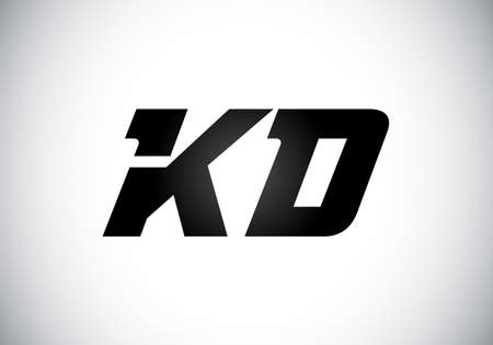 Initial K D Letter Logo With Creative Modern Business Typography Vector Template. Creative Abstract  Monogram Letter K Dのイラスト素材