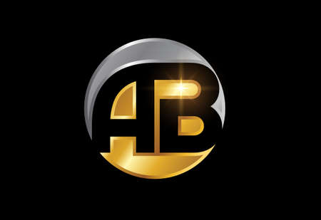 Initial Monogram Letter A B Logo Design Vector Template. Graphic Alphabet Symbol For Corporate Business Identityのイラスト素材