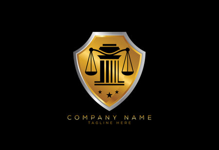 Law pillar logo design pillar law office vector logo templateのイラスト素材
