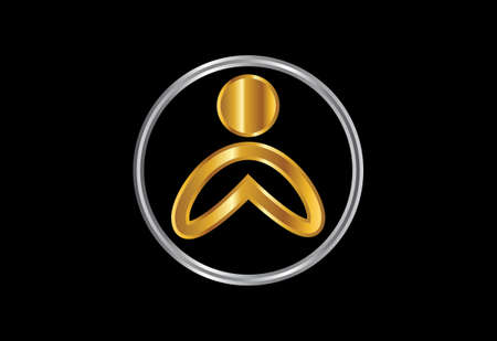 Connect People Logo Template, Social media network people logoのイラスト素材