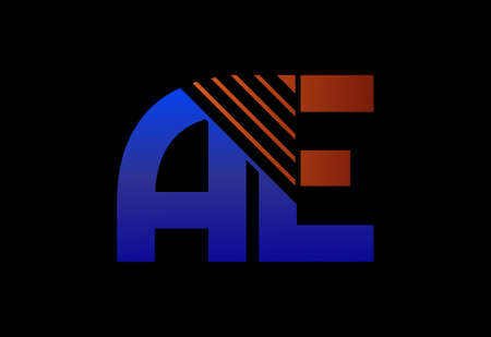 Initial Monogram Letter A E Logo Design Vector. Graphic Alphabet Symbol For Corporate Businessのイラスト素材