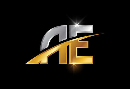 Initial Monogram Letter A E Logo Design Vector. Graphic Alphabet Symbol For Corporate Businessのイラスト素材