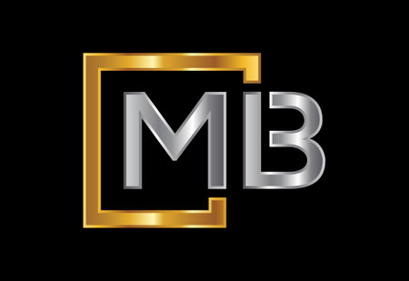 Initial Letter M B Logo Design Vector. Graphic Alphabet Symbol For Corporate Business Identityのイラスト素材