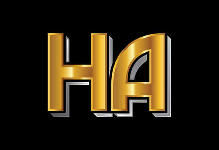 Initial Letter H A Logo Design Vector. Graphic Alphabet Symbol For Corporate Business Identityのイラスト素材