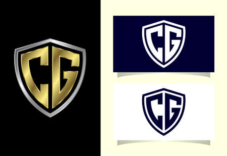 Initial Letter C G Logo Design Vector. Graphic Alphabet Symbol For Corporate Business Identityのイラスト素材