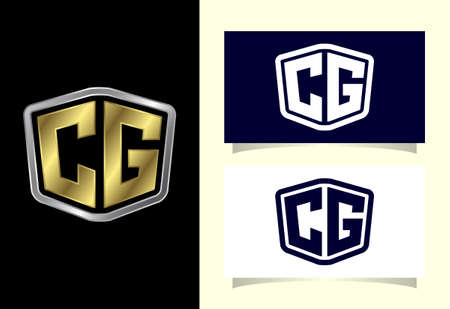 Initial Letter C G Logo Design Vector. Graphic Alphabet Symbol For Corporate Business Identityのイラスト素材