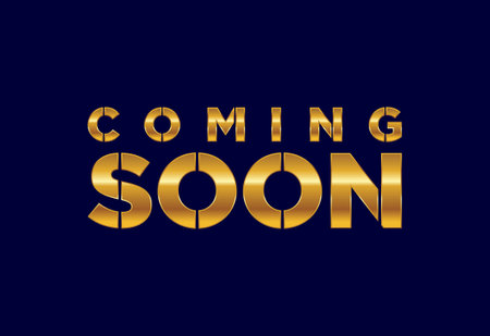 Coming soon vector lettering. Promotion or announcement banner.のイラスト素材
