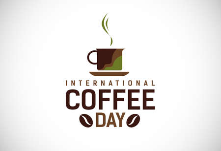 International coffee day vector illustration. Suitable for greeting cards, posters, and bannerのイラスト素材