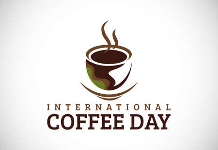 International coffee day vector illustration. Suitable for greeting cards, posters, and bannerのイラスト素材